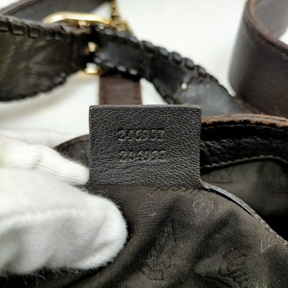 Auth Gucci Shoulder Bag Black Leather #35403G22 - Picture 9 of 9